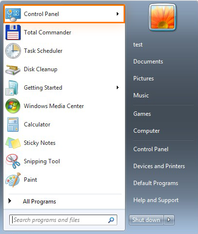 Change adapter settings