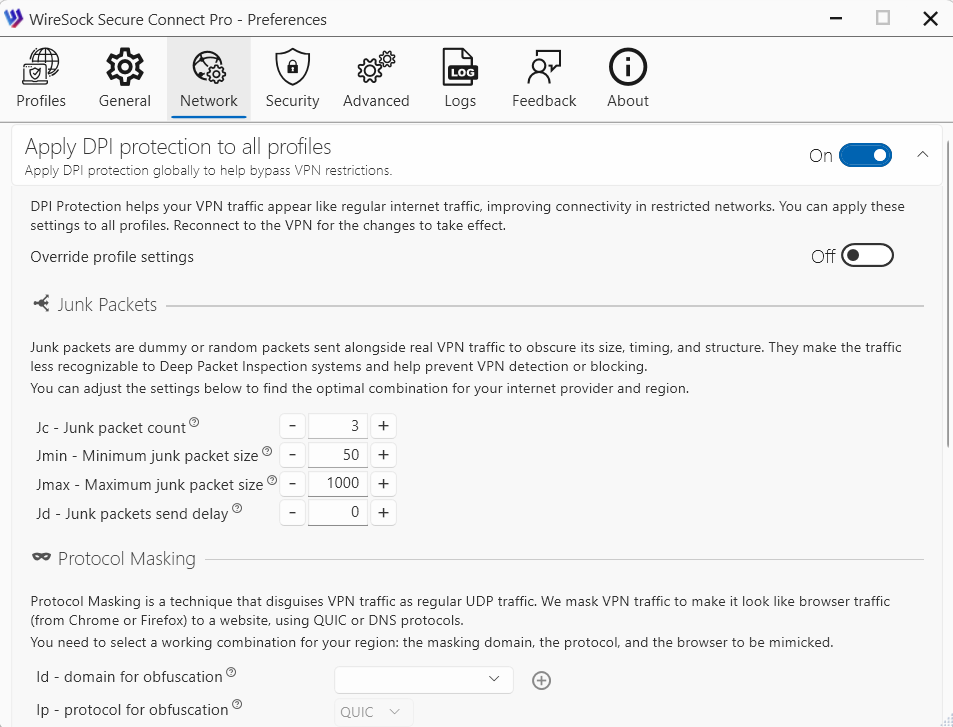DPI protection